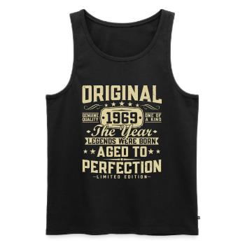 Original 1969 Vintage Vintage rétro anniversaire - Débardeur bio Premium Homme - noir - Devant - Michal (187cm)