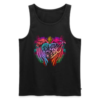 Infirmière Angel Wing - Débardeur bio Premium Homme - noir - Devant - Michal (187cm)