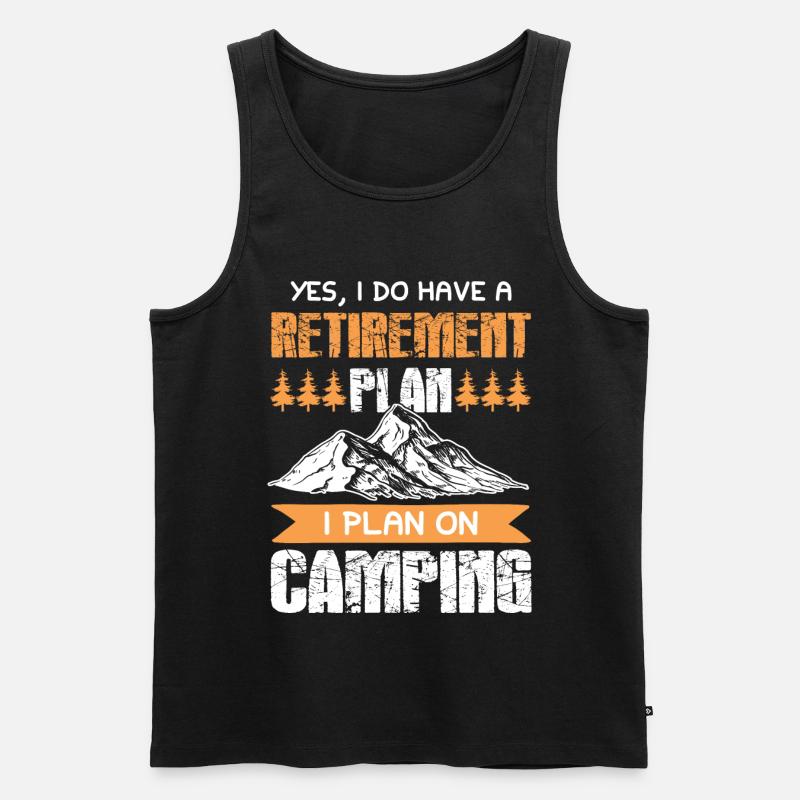 Camping Camper - Männer Premium Bio Tank Top - Schwarz