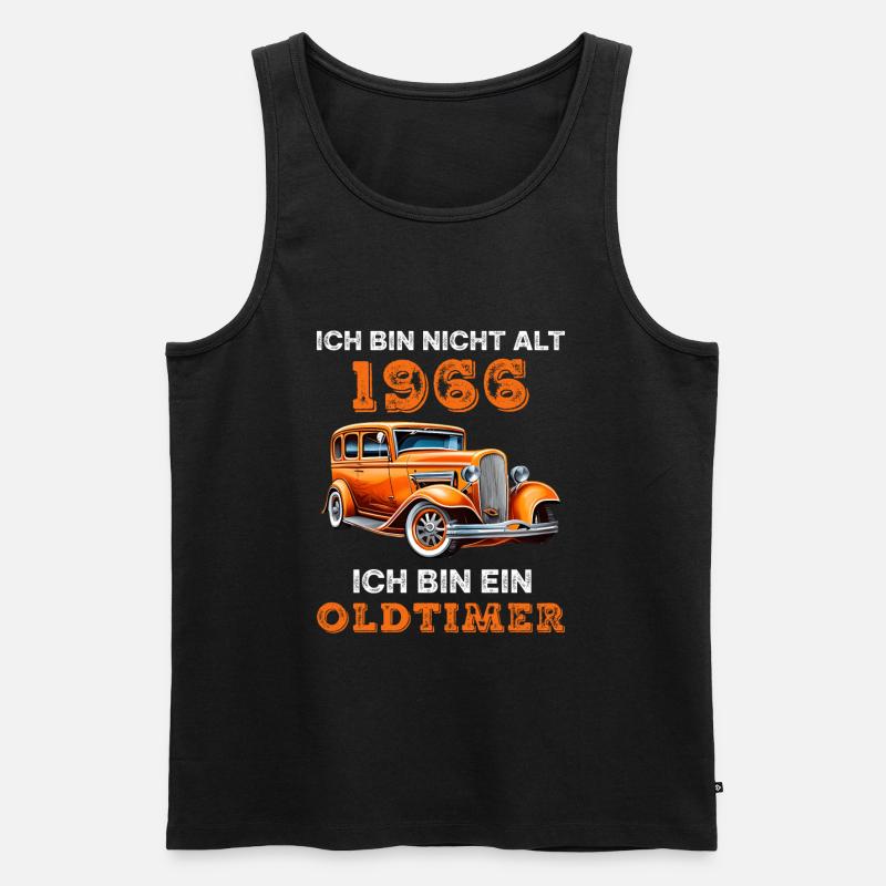 1966 Oldtimer Auto Vintage Retro Geburtstag Spruch - Männer Premium Bio Tank Top - Schwarz