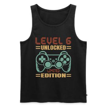Geburtstag Level 6 freigeschaltet - Männer Premium Bio Tank Top - Schwarz - Vorne - Michal (187cm)