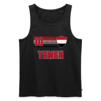 Jemen Fußball Mannschaft - Männer Premium Bio Tank Top - Schwarz - Vorne - AI Model Male 178 light (178cm)