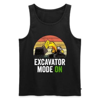 Baggerfahrer Baggerfahrer - Männer Premium Bio Tank Top - Schwarz - Vorne - Michal (187cm)