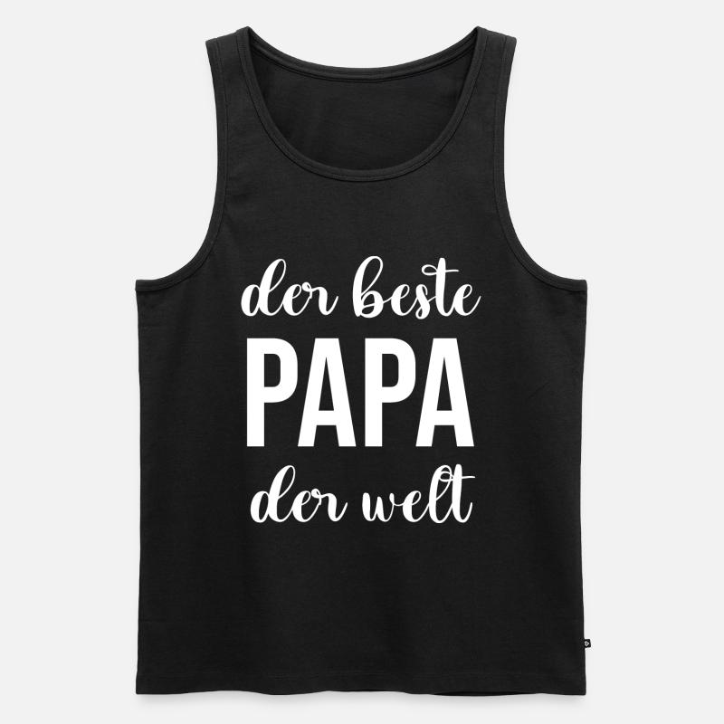 Bester Papa - Männer Premium Bio Tank Top - Schwarz