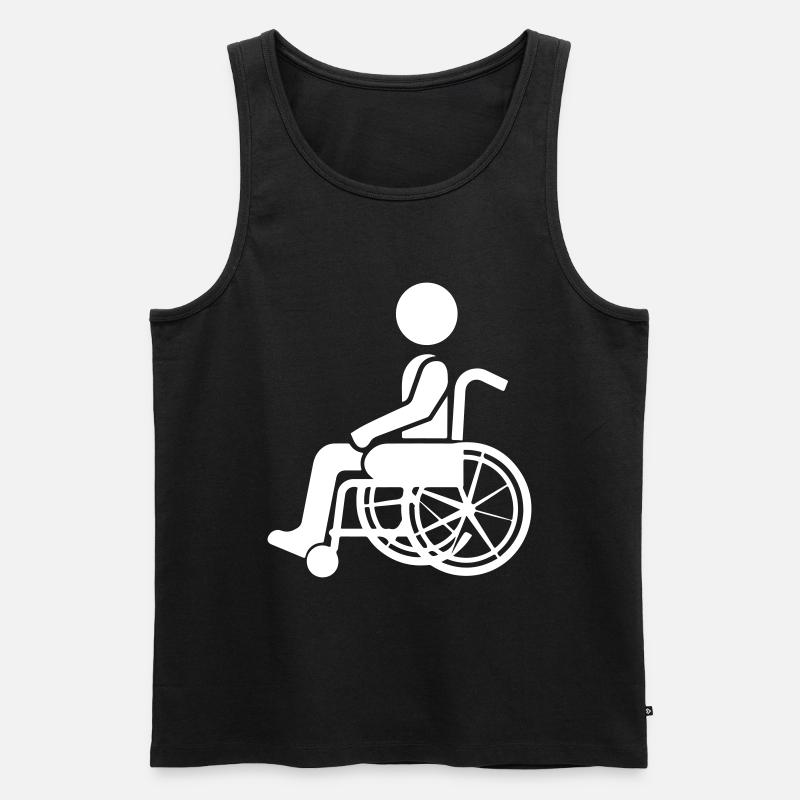 Rollstuhl - Männer Premium Bio Tank Top - Schwarz