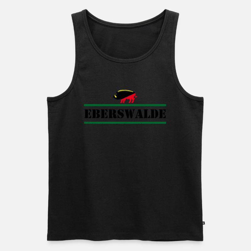 Eberswalde - Männer Premium Bio Tank Top - Schwarz
