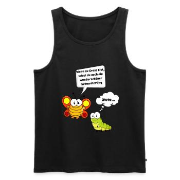lustiges Schmetterling Raupen Dising - Männer Premium Bio Tank Top - Schwarz - Vorne - AI Model Male 178 light (178cm)
