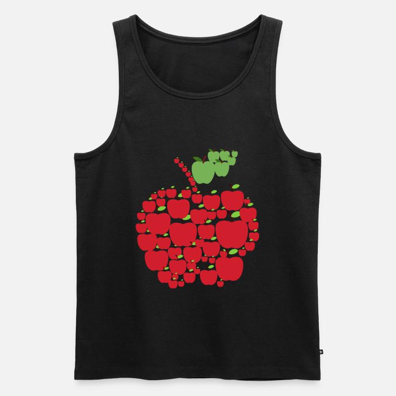 Äpfel - Männer Premium Bio Tank Top - Schwarz