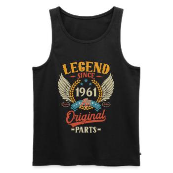 Légende depuis 1961 Vintage Cadeau d’anniversaire - Débardeur bio Premium Homme - noir - Devant - Michal (187cm)