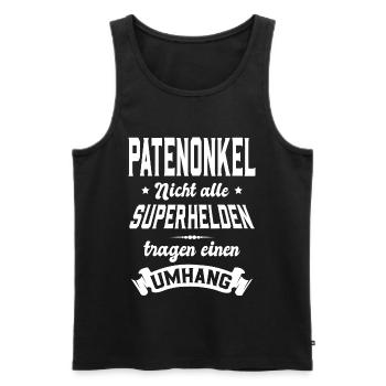 Godfather and superhero - Men's Premium Organic Tank Top - black - Front - AI Model Male 178 light (178cm)