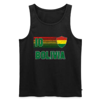 Bolivia Football Team - Men's Premium Organic Tank Top - black - Front - AI Model Male 178 light (178cm)