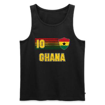 Ghana Football Team - Men's Premium Organic Tank Top - black - Front - AI Model Male 178 light (178cm)