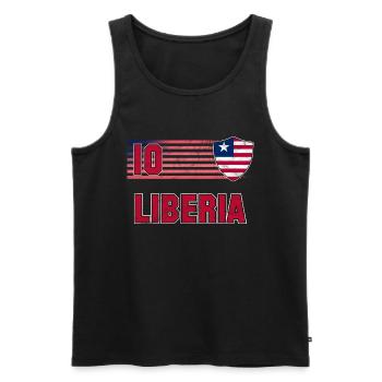 Liberia Football Team - Men's Premium Organic Tank Top - black - Front - AI Model Male 178 light (178cm)