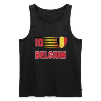 Belgium Football Team - Men's Premium Organic Tank Top - black - Front - AI Model Male 178 light (178cm)