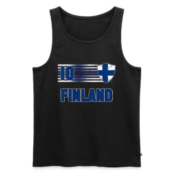 Équipe de Finlande de football - Débardeur bio Premium Homme - noir - Devant - AI Model Male 178 light (178cm)