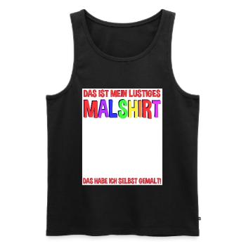 Lustiges Malen Zeichnen Shirts Bemalen Malshirt - Männer Premium Bio Tank Top - Schwarz - Vorne - Michal (187cm)