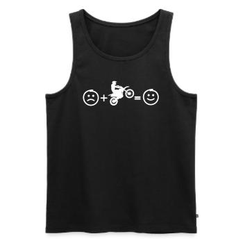 Motorräder machen mich glücklich - Männer Premium Bio Tank Top - Schwarz - Vorne - AI Model Male 178 light (178cm)