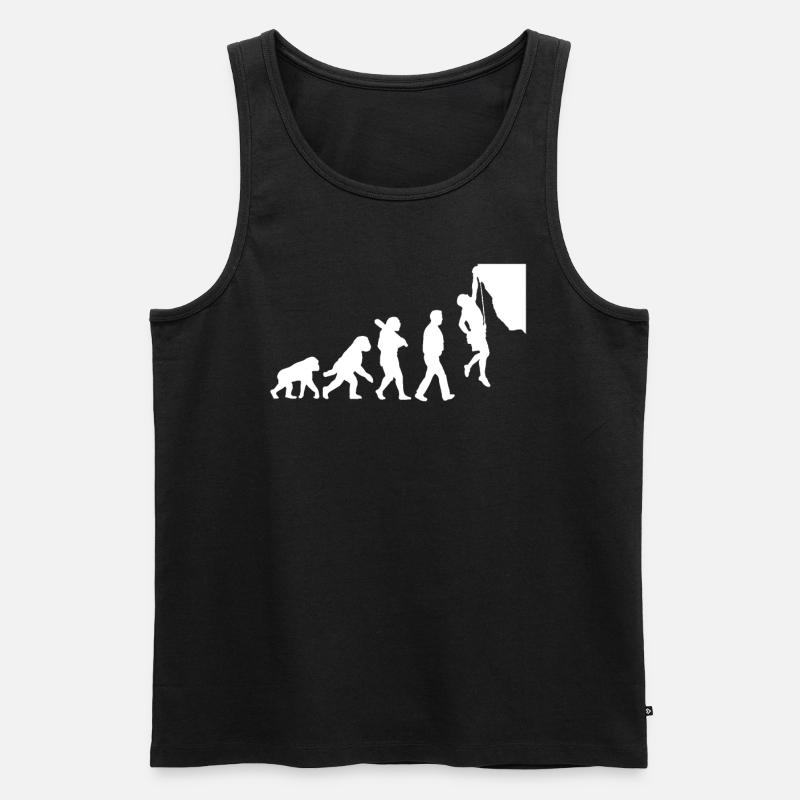 Évolution de l’escalade - Débardeur bio Premium Homme - noir