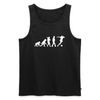 Evolution of football - Men's Premium Organic Tank Top - black - Front - AI Model Male 178 light (178cm)