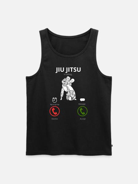 Jiujitsu calls me - Men's Premium Organic Tank Top - black
