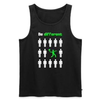 Sei anders, paddele - Männer Premium Bio Tank Top - Schwarz - Vorne - Michal (187cm)