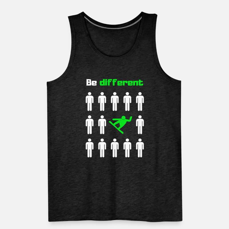 Be different, snowboard Men's Premium Organic Tank Top