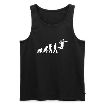 Evolution of volleyball - Men's Premium Organic Tank Top - black - Front - AI Model Male 178 light (178cm)