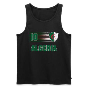 Algeria Football Team - Men's Premium Organic Tank Top - black - Front - AI Model Male 178 light (178cm)