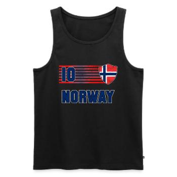 Norway Football Team - Men's Premium Organic Tank Top - black - Front - AI Model Male 178 light (178cm)