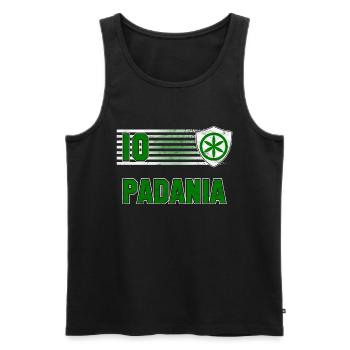 Équipe de football de Padanie - Débardeur bio Premium Homme - noir - Devant - AI Model Male 178 light (178cm)
