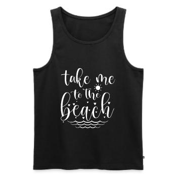 Take Me To The Beach - Männer Premium Bio Tank Top - Schwarz - Vorne - Michal (187cm)