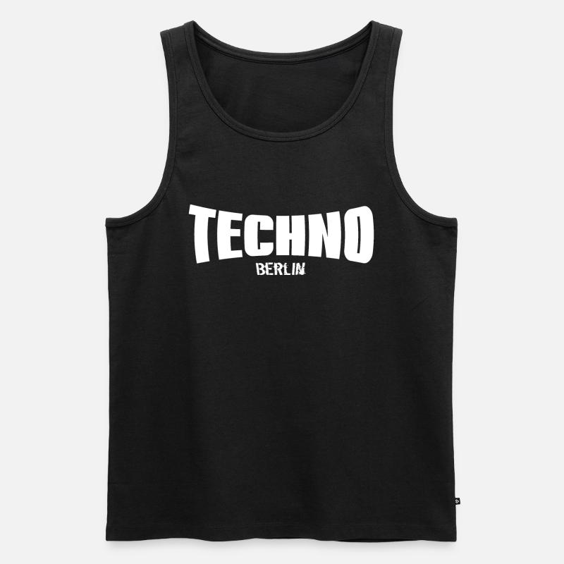 Techno Berlin - Men's Premium Organic Tank Top - black
