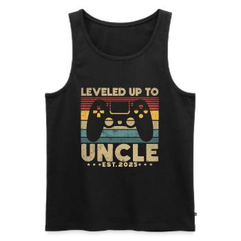 Ascended to Uncle 2025 - Men's Premium Organic Tank Top - black - Front - AI Model Male 178 light (178cm)