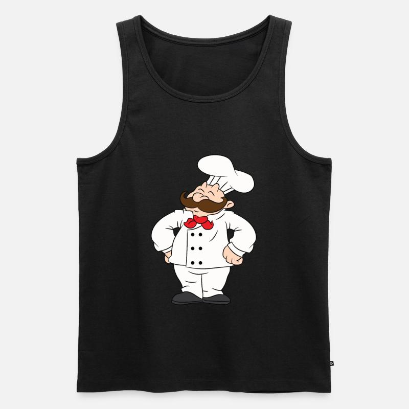 Cuisinier, chef, chef cuisinier, pizzaiolo, boulanger - Débardeur bio Premium Homme - noir