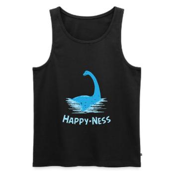 Schottland Ungeheuer von Loch Ness Happy-Ness - Männer Premium Bio Tank Top - Schwarz - Vorne - Michal (187cm)