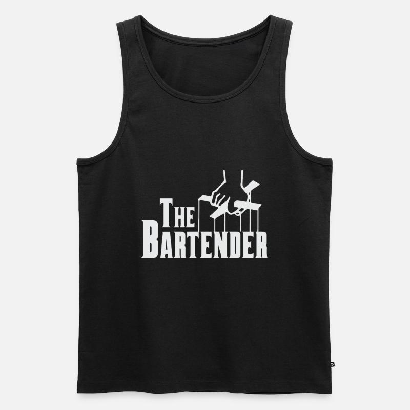 Barkeeper - The Bartender - Männer Premium Bio Tank Top - Schwarz