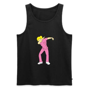 Krankenschwester blond - rosa, DAB, dabben, dabbin - Männer Premium Bio Tank Top - Schwarz - Vorne - AI Model Male 178 light (178cm)