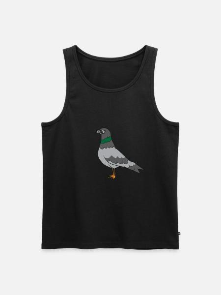 Taube - Coole Taube mit Sonnenbrille - Männer Premium Bio Tank Top - Schwarz