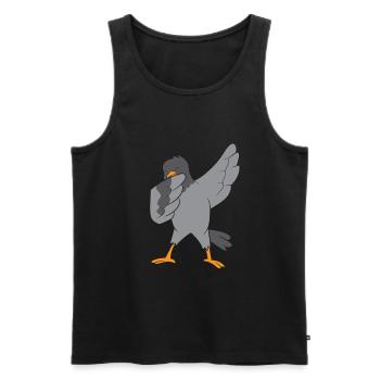 Dove - DAB, dabbing, dabbing, dancing - Men's Premium Organic Tank Top - black - Front - Michal (187cm)