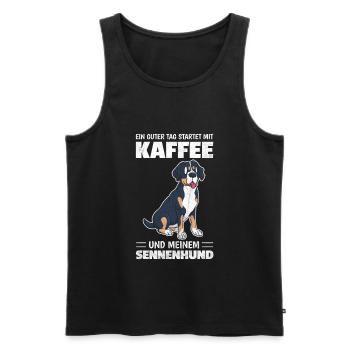 Schweizer Sennenhund Bauernhund Alm - Guter Tag - Männer Premium Bio Tank Top - Schwarz - Vorne - Michal (187cm)