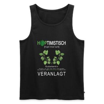 Hoptimistisch Optimistisch Positiv Hopfen Genetik - Männer Premium Bio Tank Top - Schwarz - Vorne - Michal (187cm)