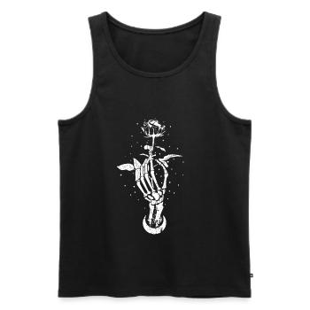 Occlusism Occult Rose Hand Witchcraft Moon Tarot - Men's Premium Organic Tank Top - black - Front - AI Model Male 178 light (178cm)