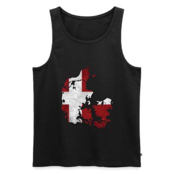 Denmark - border in national flag - Men's Premium Organic Tank Top - black - Front - Michal (187cm)