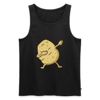 Potato - DAB, dabbing, dabbing, dance - Men's Premium Organic Tank Top - black - Front - Michal (187cm)