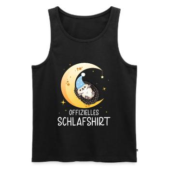 Lustiges Afrikanischer Weißbauchigel Igel Kostüm - Männer Premium Bio Tank Top - Schwarz - Vorne - Michal (187cm)