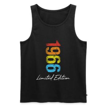 Birthday 1966 Limited Edition Gift Used Cool - Men's Premium Organic Tank Top - black - Front - AI Model Male 178 light (178cm)