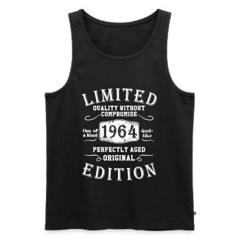 Geburtstag 1964 Limited Edition Geschenk Used Cool - Männer Premium Bio Tank Top - Schwarz - Vorne - Michal (187cm)