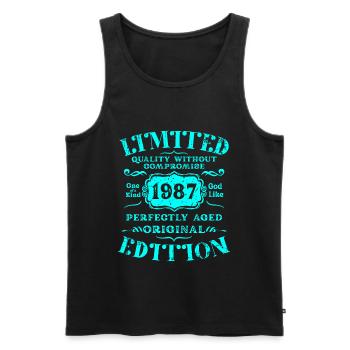 Birthday 1987 Limited Edition Gift Used Cool - Men's Premium Organic Tank Top - black - Front - Michal (187cm)