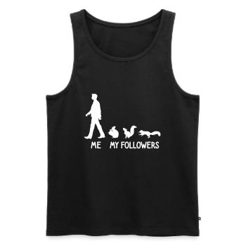 I Mes Followers Écureuils Amoureux Rongeurs - Débardeur bio Premium Homme - noir - Devant - Michal (187cm)