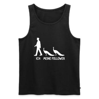 Ich Meine Follower Pfau Züchter Landwirt Vogel - Männer Premium Bio Tank Top - Schwarz - Vorne - Michal (187cm)